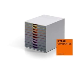 Durable VARICOLOR Desktop Organiser 10 Drawer Colour Coded Modular Sto