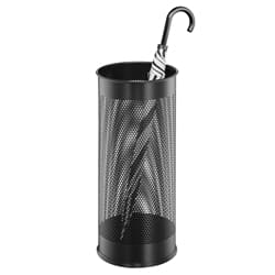 Durable Modern Perforated Metal Umbrella Stand - 29 Litre Black
