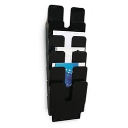 Durable FLEXIPLUS 6 Wall Mounted Literature Holder - A4 Portrait - Bla
