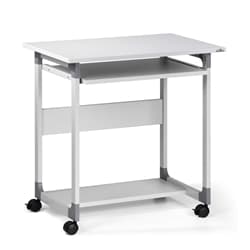 Durable Adjustable Mobile PC Computer Desk Workstation Trolley on Whee