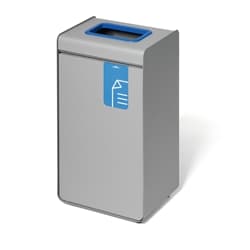 Durable 55L Paper Waste Bin - Sheet Steel Recycling Separation Bin - D