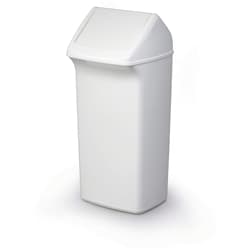 Durable DURABIN Contemporary White Square Recycling Bin + Swing Lid -