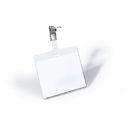 Durable Clip Name Tag ID Badge Card Holders + Inserts - 25 Pack - 60 x