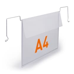 Durable Wire Hanging Document Pocket - 50 Ticket Holders With Flaps -