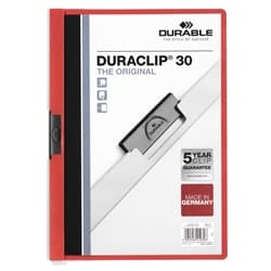 Durable DURACLIP 30 Sheet Document Metal Clip File Folder - 25 Pack -