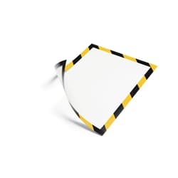 Durable DURAFRAME Magnetic Signage Hazard Frame - 5 Pack - A4 Yellow &