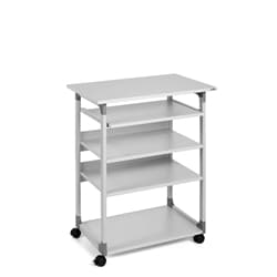 Durable Adjustable Mobile PC Computer Desk Workstation Trolley on Whee