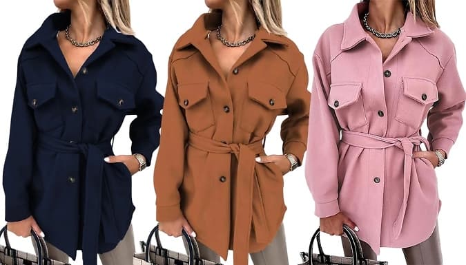 Vintage Style Lapel Coat 6 Colours 6 Sizes