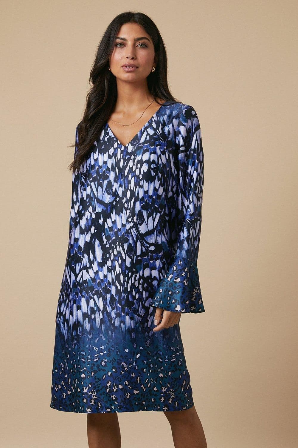 Tall Border Leopard Butterfly Shift Dress