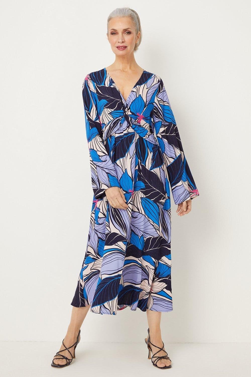 Leaf Twist Front Dress