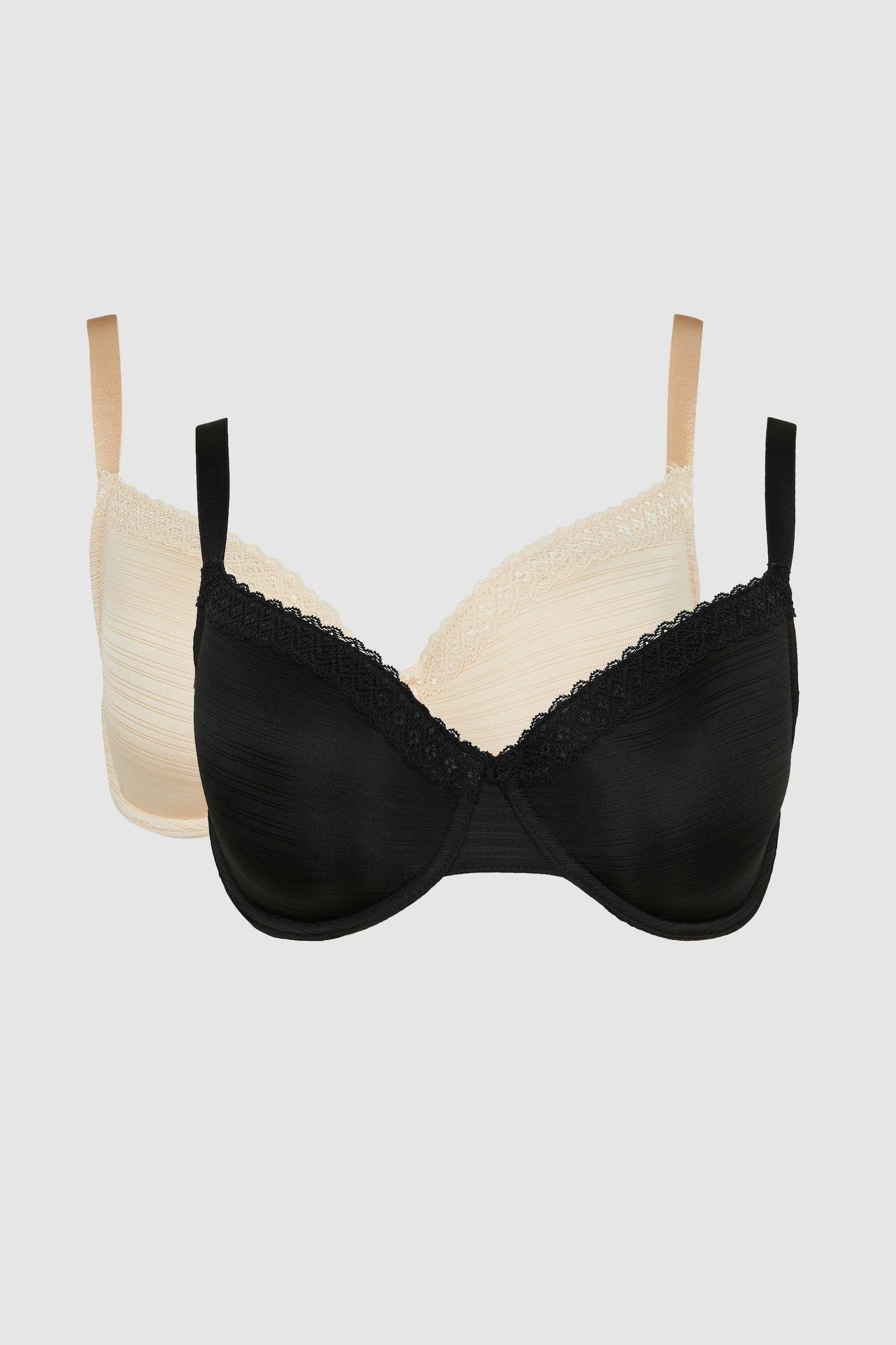 Gorgeous DD+ 2pack Burnout Stripe T shirt Bra