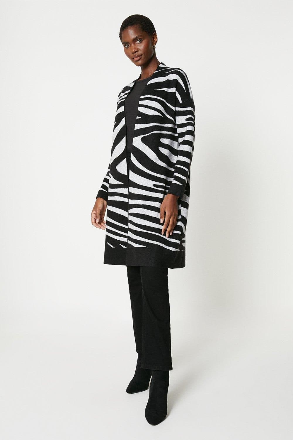 Longline Zebra Coatigan