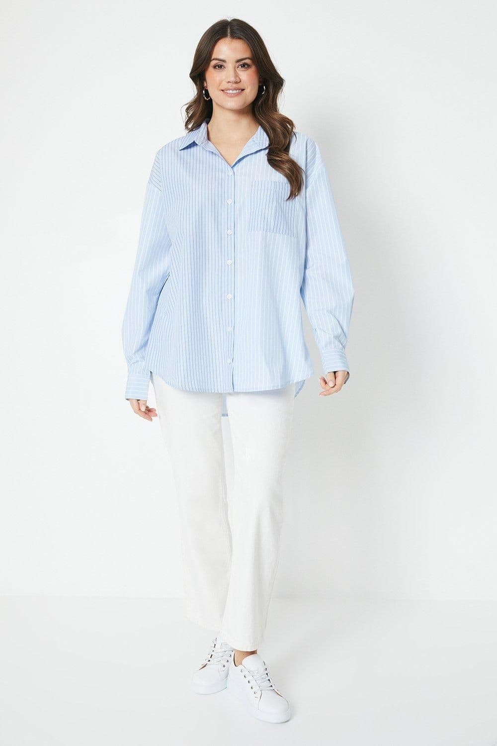 Tall Cutabout Stripe Oversized Shirt