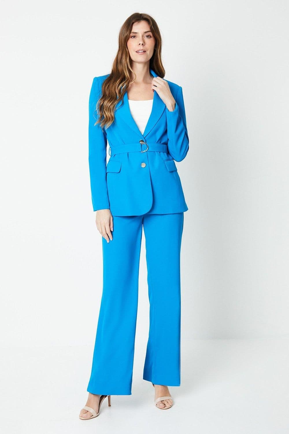 Premium Belted Dring Wide Leg Trouser