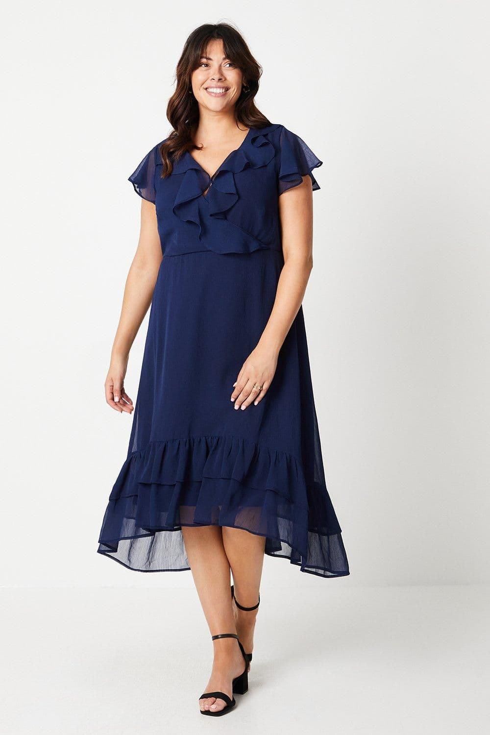Curve Wrap Midi Dress