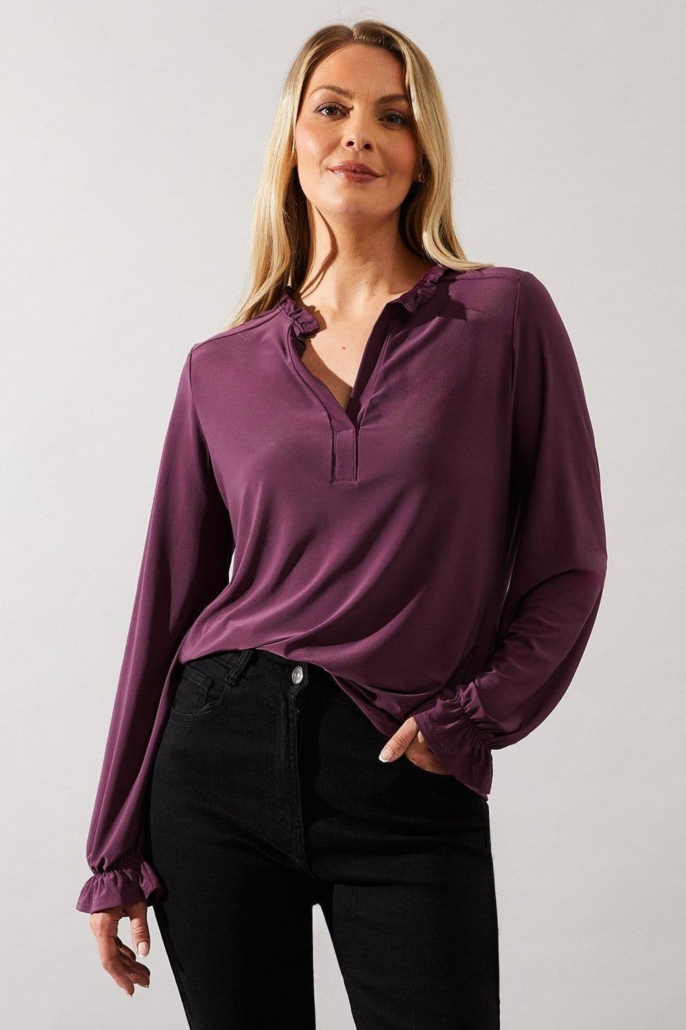 Frill Detail Jersey Top