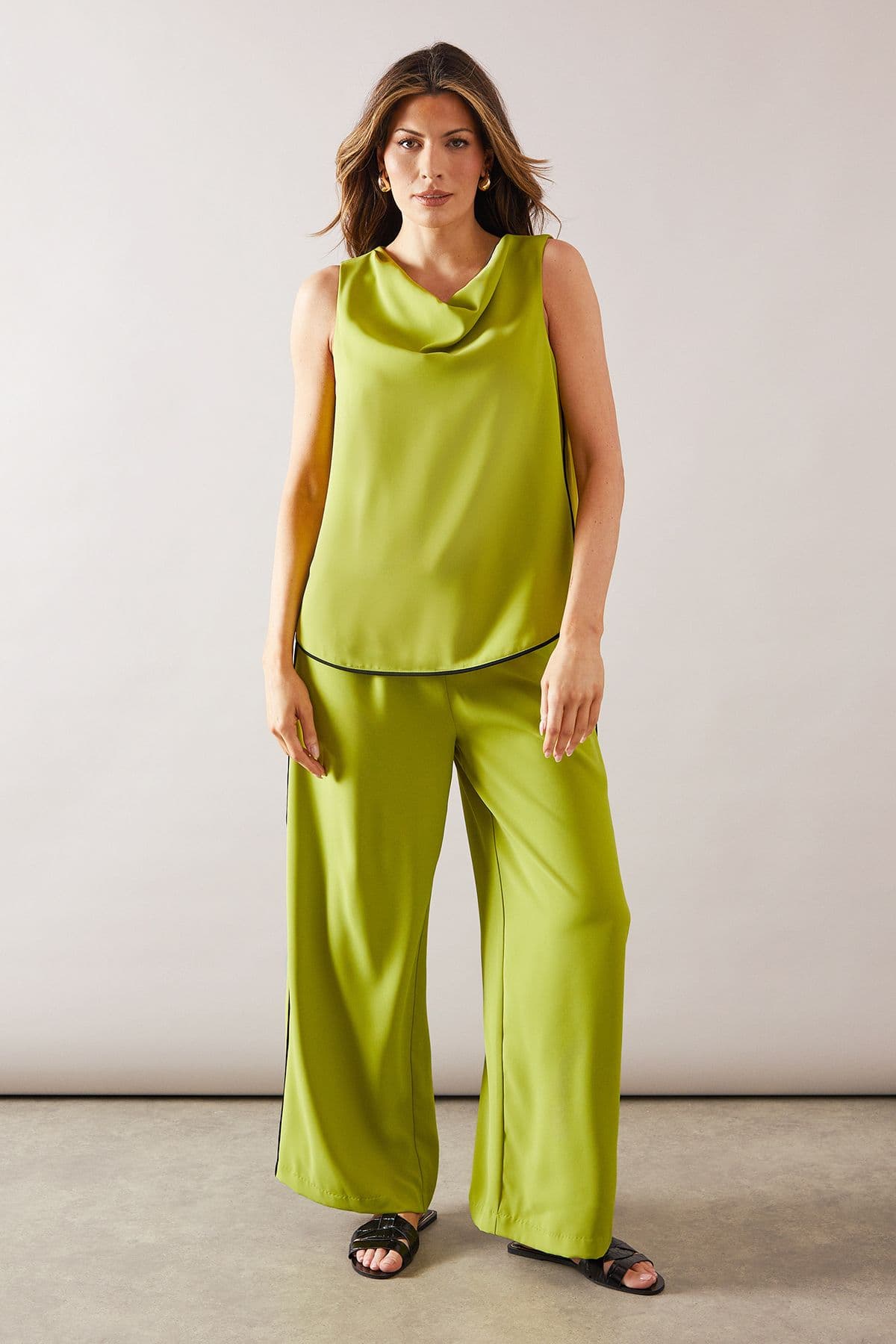 Contrast Stripe Split Trouser