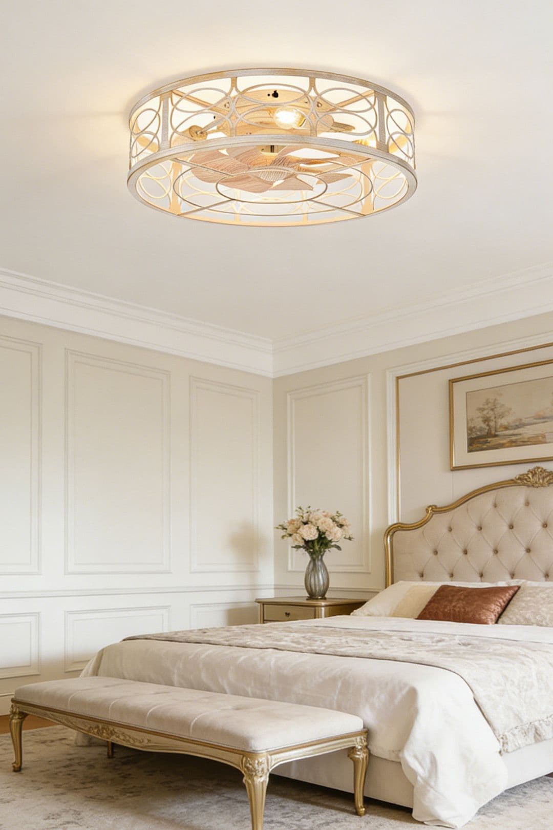 Living and Home Ceiling Fan Light with Remote & App Control in White