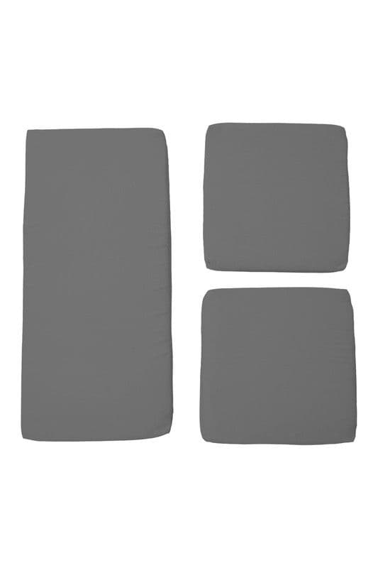 Living and Home 3Pcs Outdoor Waterproof Seat Cushion Set in Dark Grey