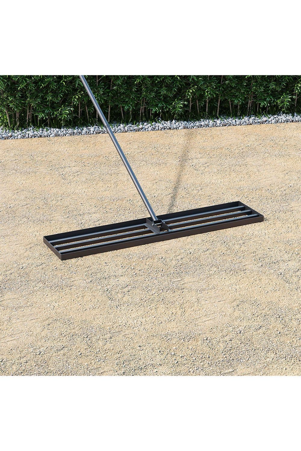 Lawn Levelling Rake 213cm Stainless Steel Handle