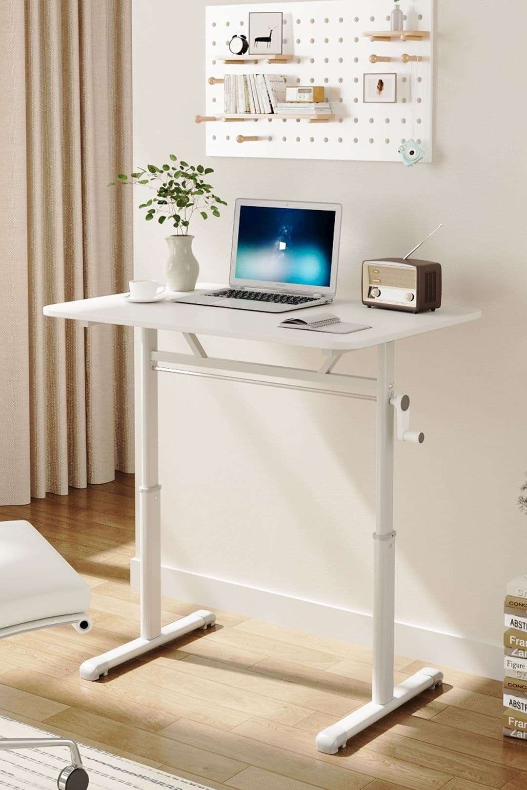 100 x 60 x 90cm Manual Height Adjustable Office Desk x 60 x 90 cm