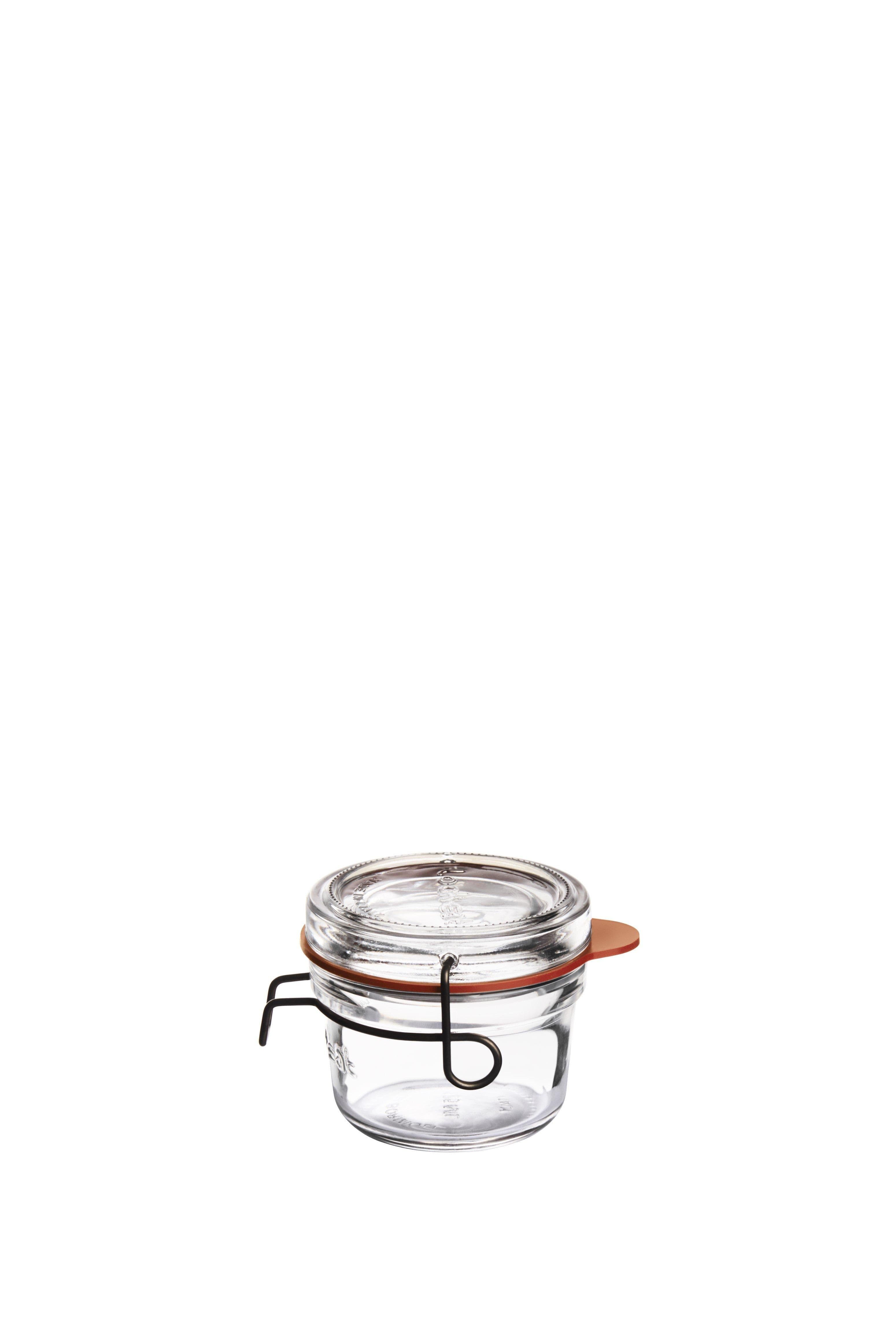 Clear 'Lock-Eat' Soda Lime Glass Food Jar - 125ml