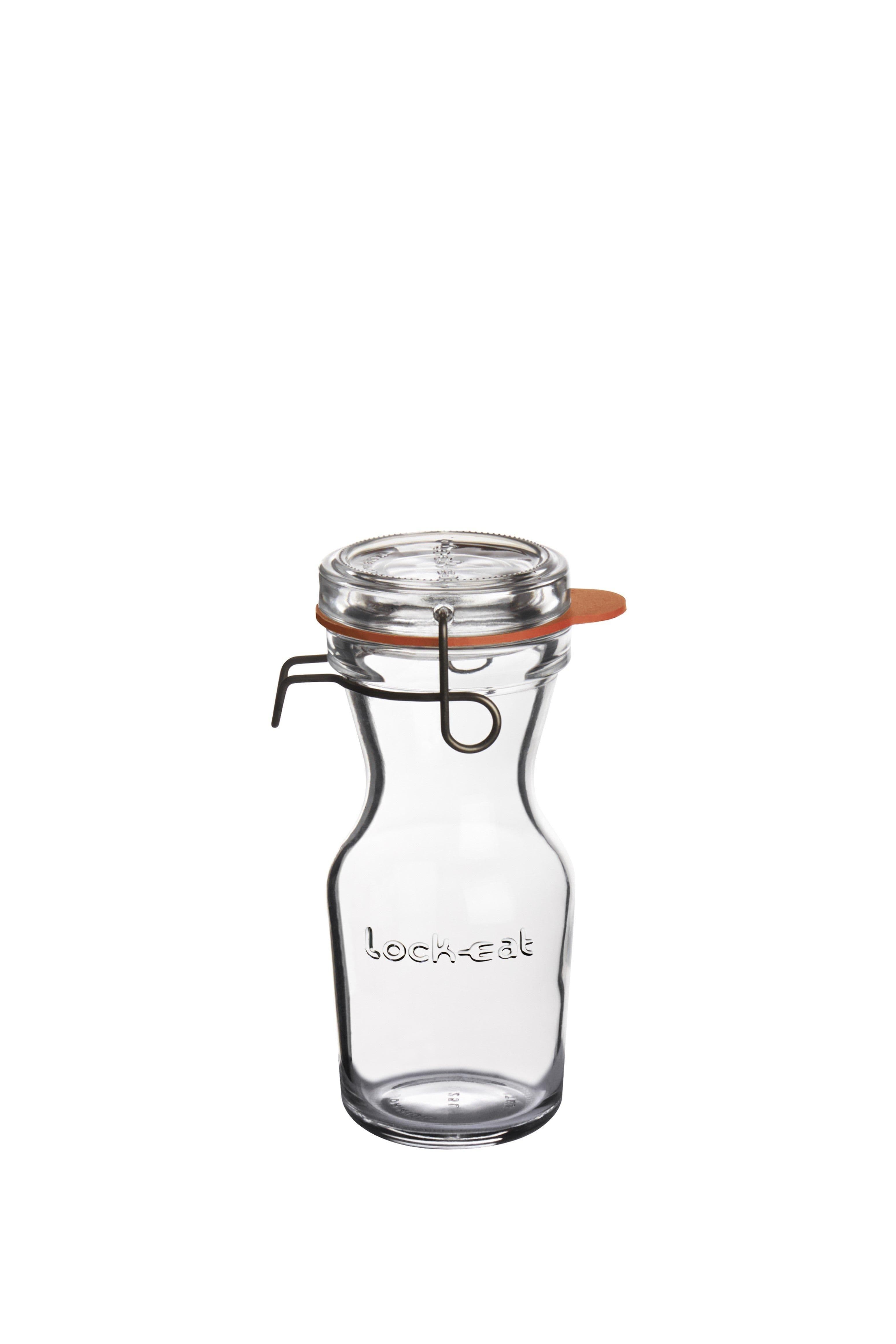 Clear 'Lock-Eat' Soda Lime Glass Juice Jar - 250ml