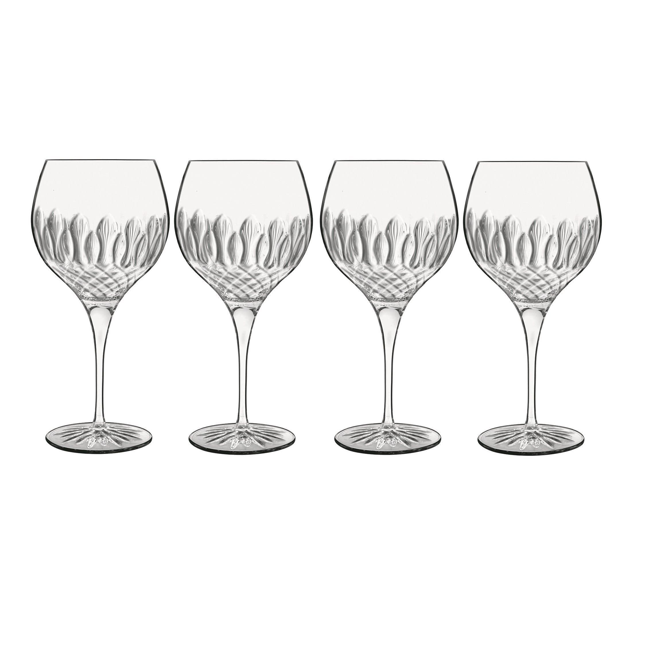 Diamante Gin Glasses - Crystal Drinkware, 650 ml - Pack of 4