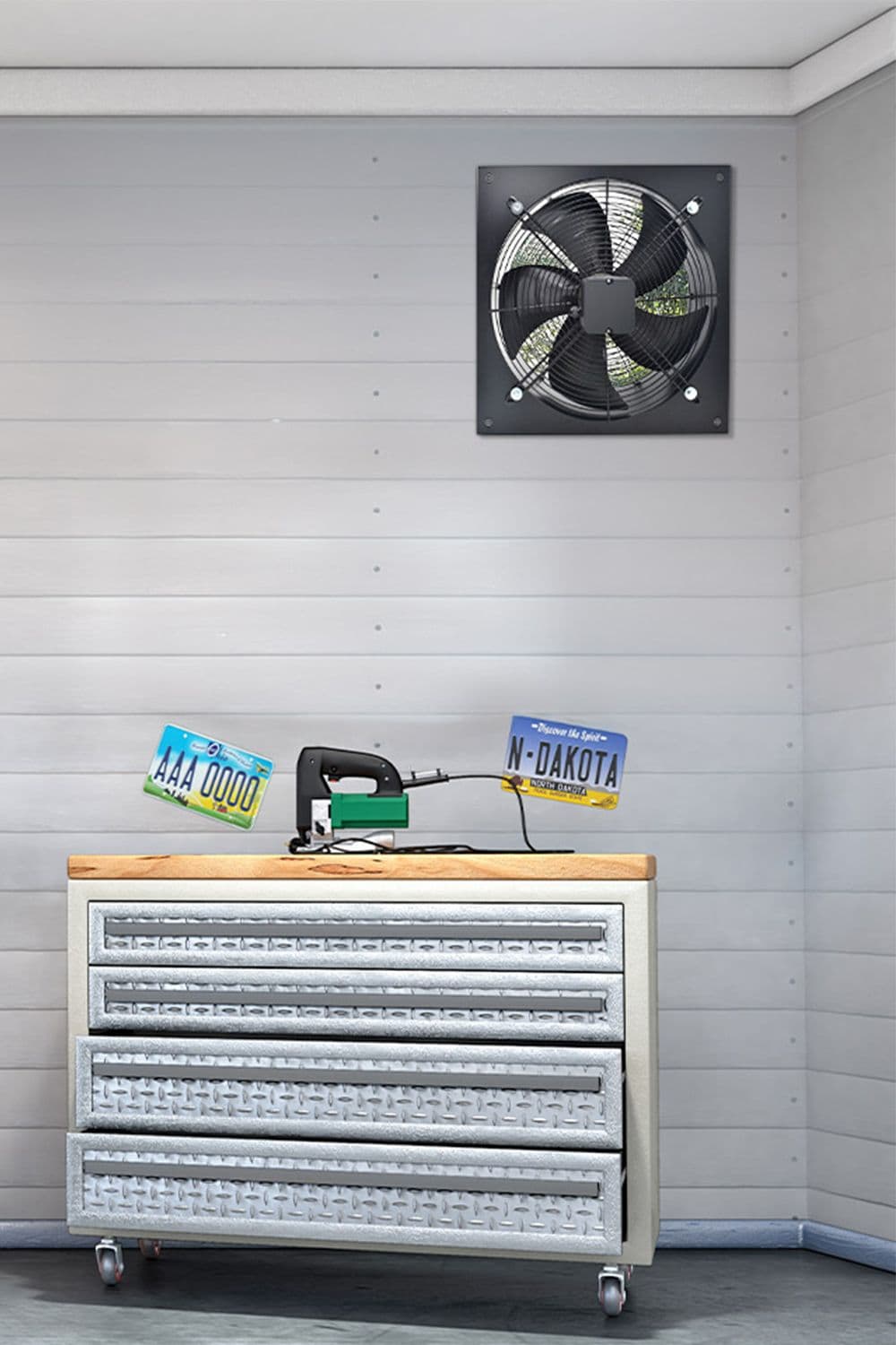 Ventilation Wall-Mounted Exhaust Axial Fan 8-inch