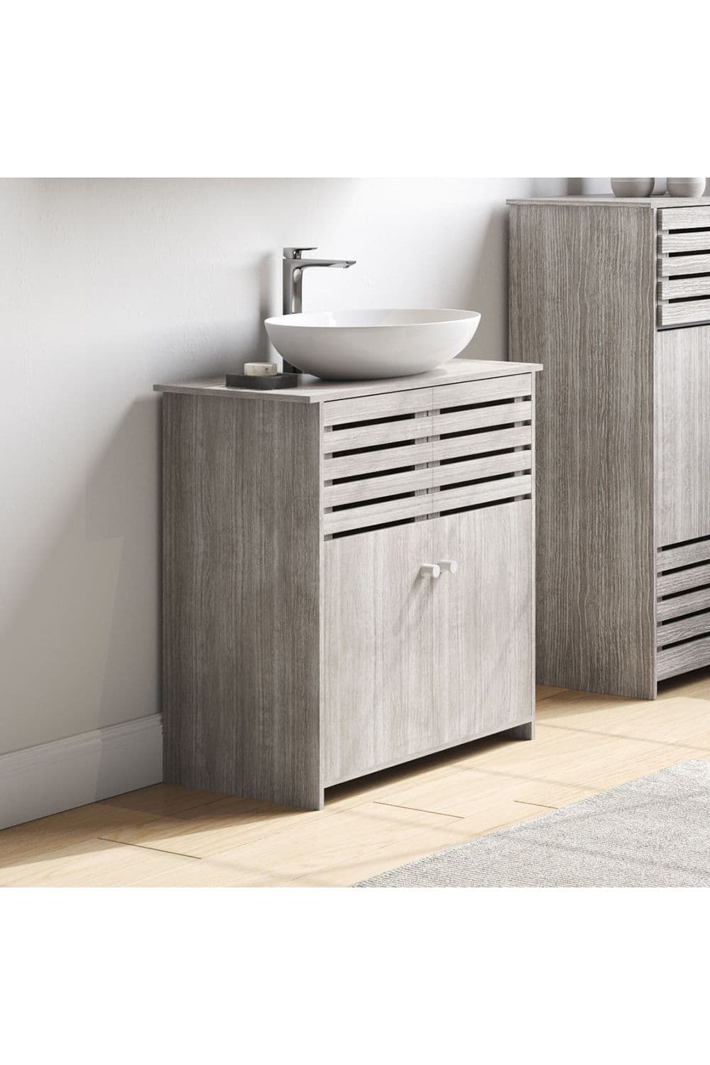 Wooden Freestanding Under Sink Storage Cabinet