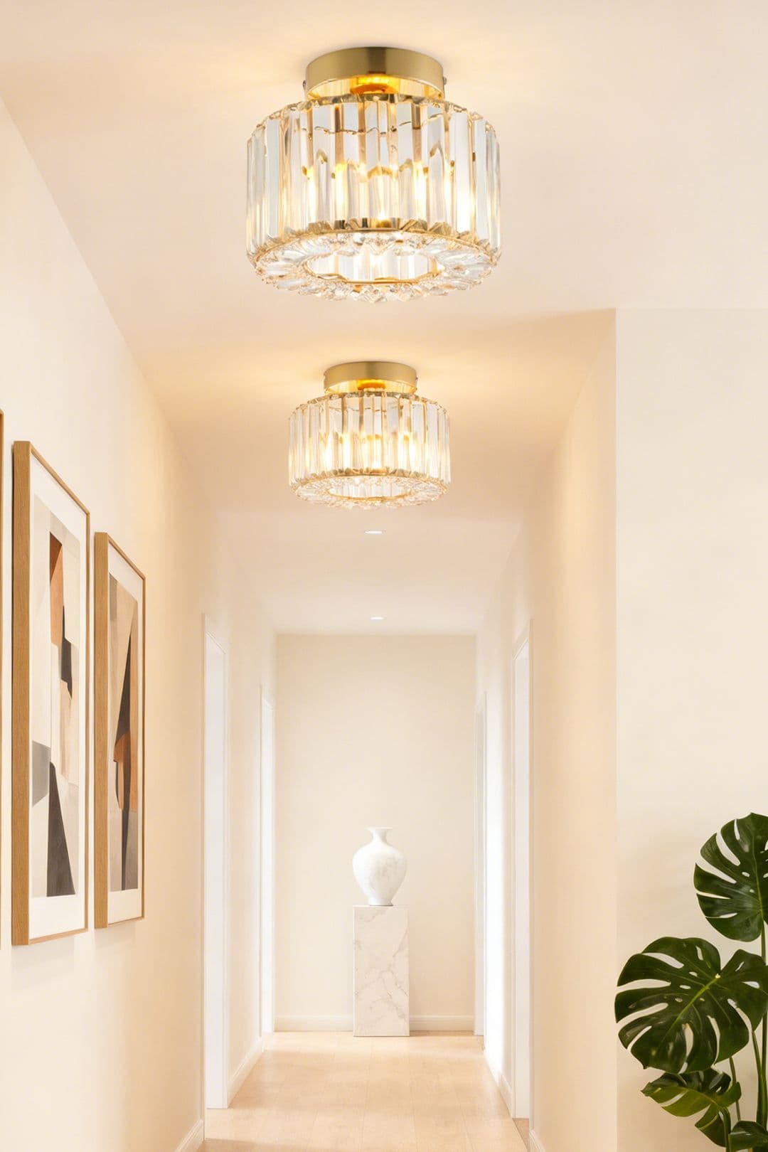 Crystal Mount Ceiling Light