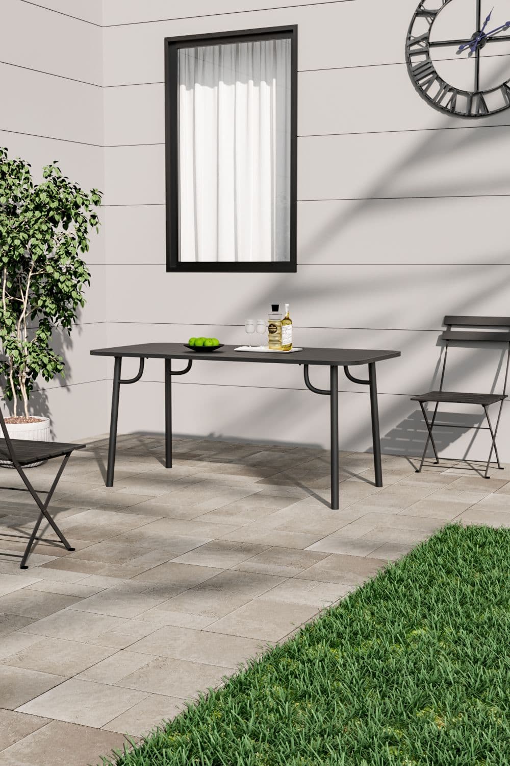 Outdoor Garden Metal Dining Table