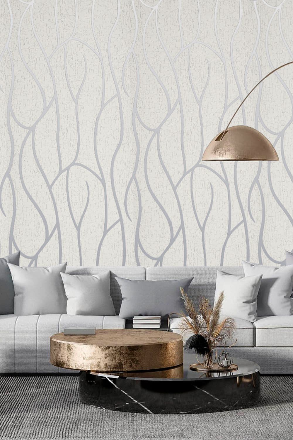 9.5M x 53CM 3D Embossed Wallpaper Roll Beige