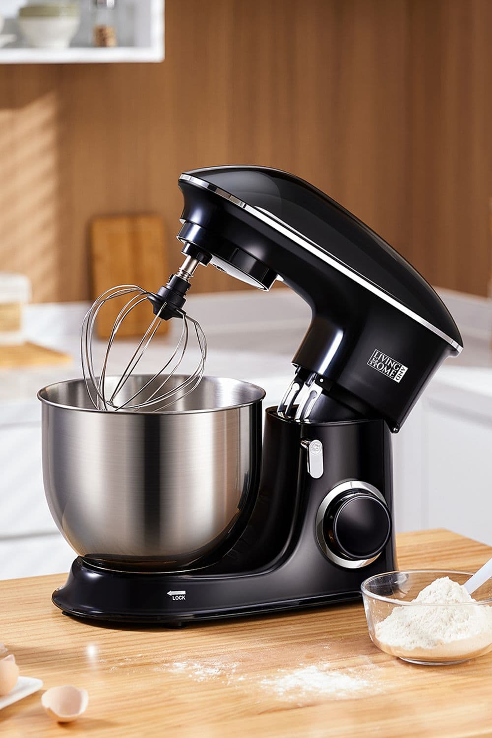 3-in-1 7-Quart Household Stand Mixer 6-Speed Cake Baking Kitchen Food Beater Egg Whisk Cream Blender