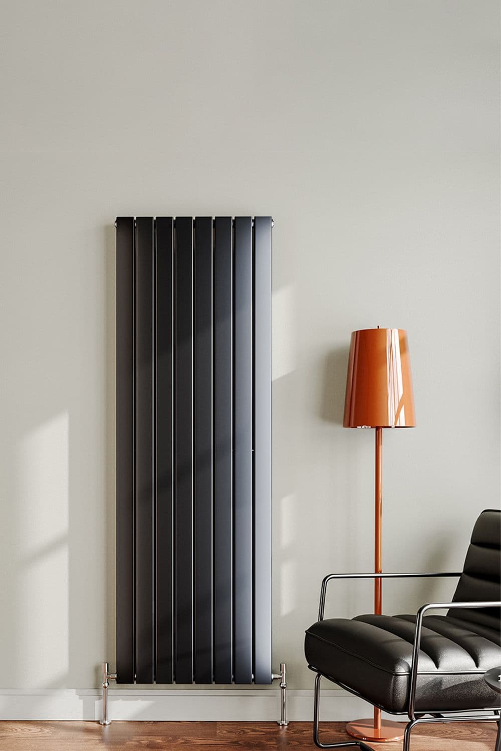 Steel Smoke Grey Vertical Tall Radiator  Space Heater