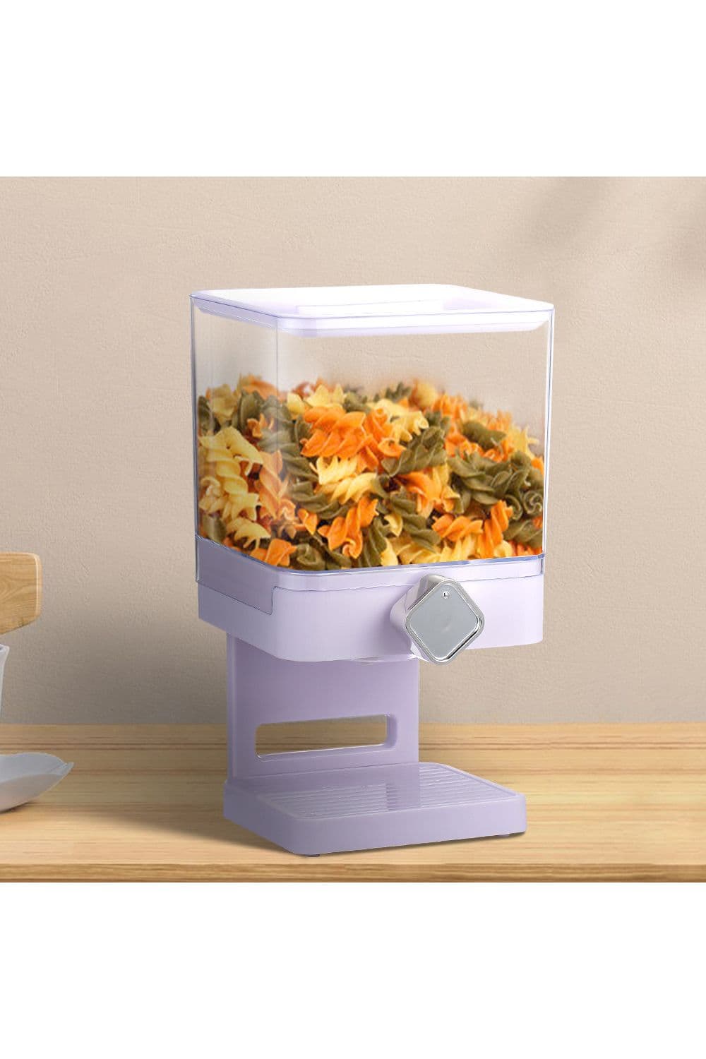 4.5L Square Cereal Dispenser Organizer Dry Food Storage Container for Kitchen