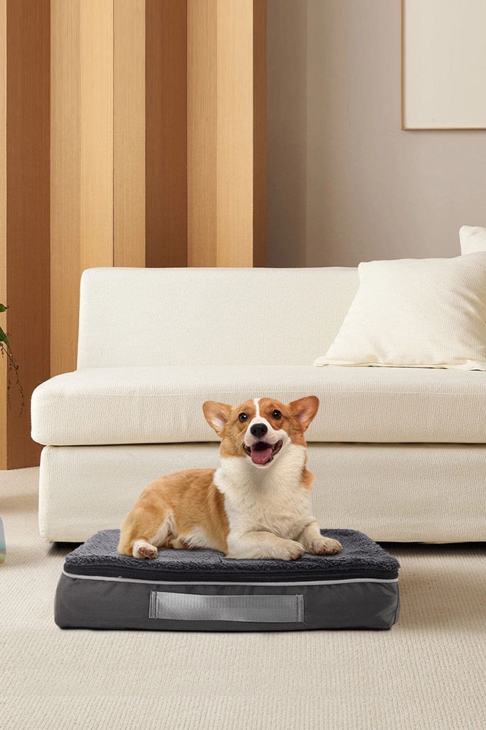 50m W x 40cm D x 10cm H Washable Pet Bed with Plush Mat