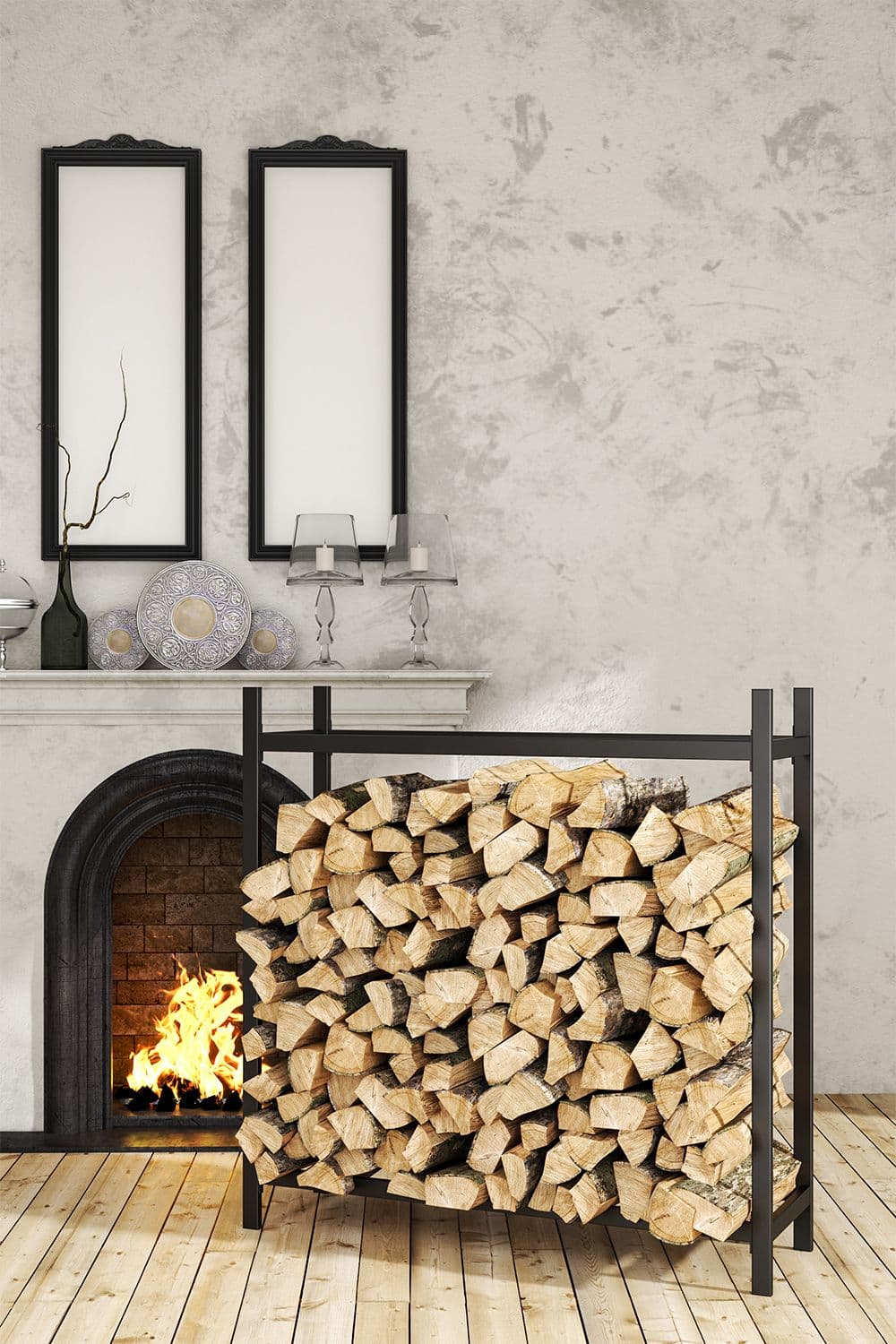 Metal Powder Coated Firewood Logs Holder
