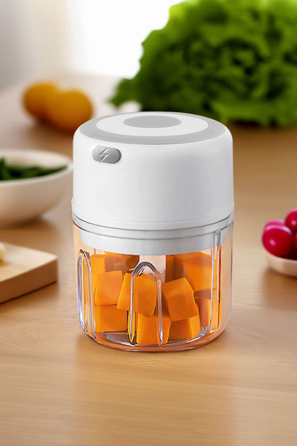 250ml Electric Wireless Kitchen Garlic Vegetable Cutter Electric Food Chopper 30W