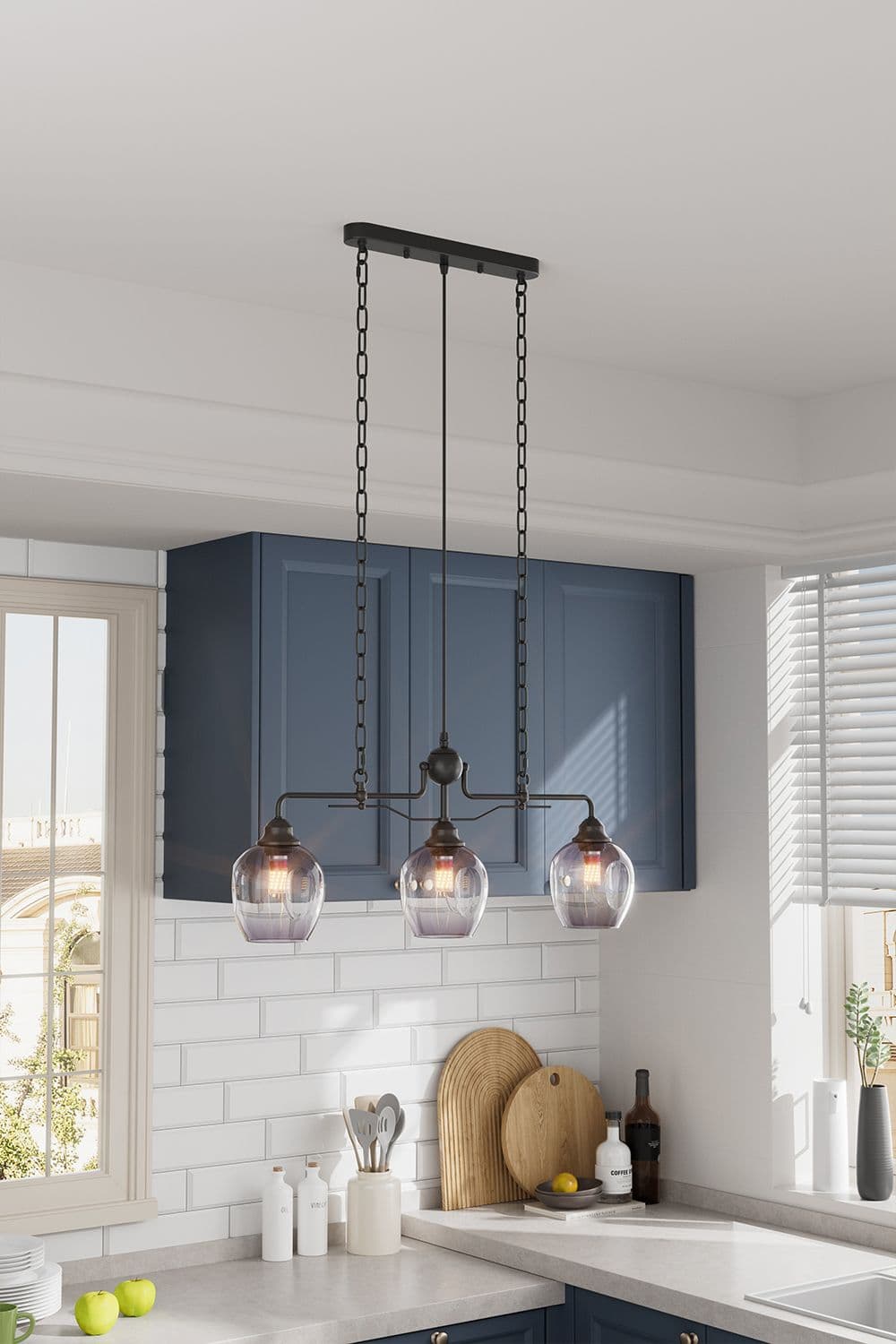 Modern Style Glass Pendant Light