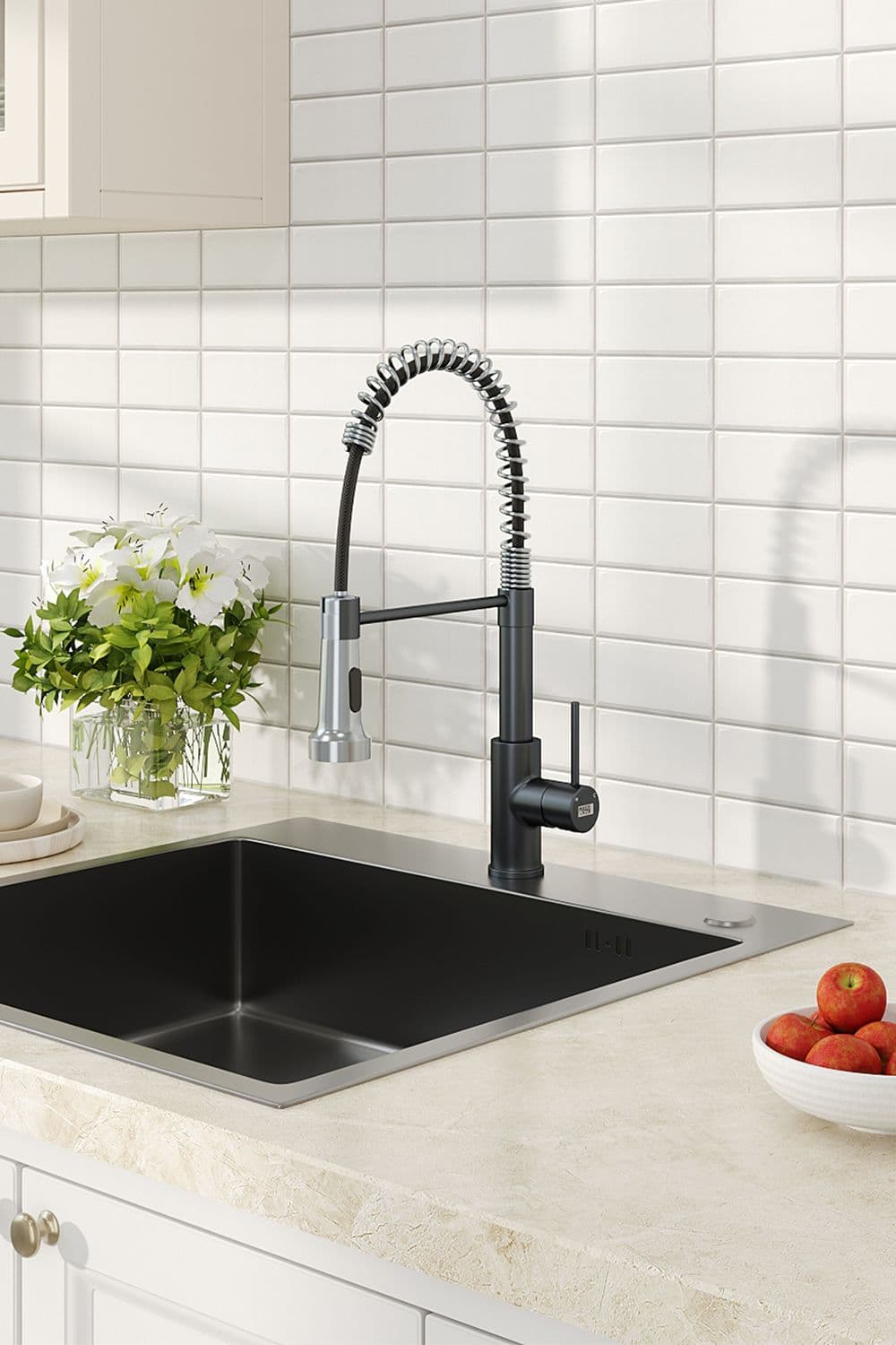 Commercial Swivel Single Handle Pulldown Kitchen Faucet