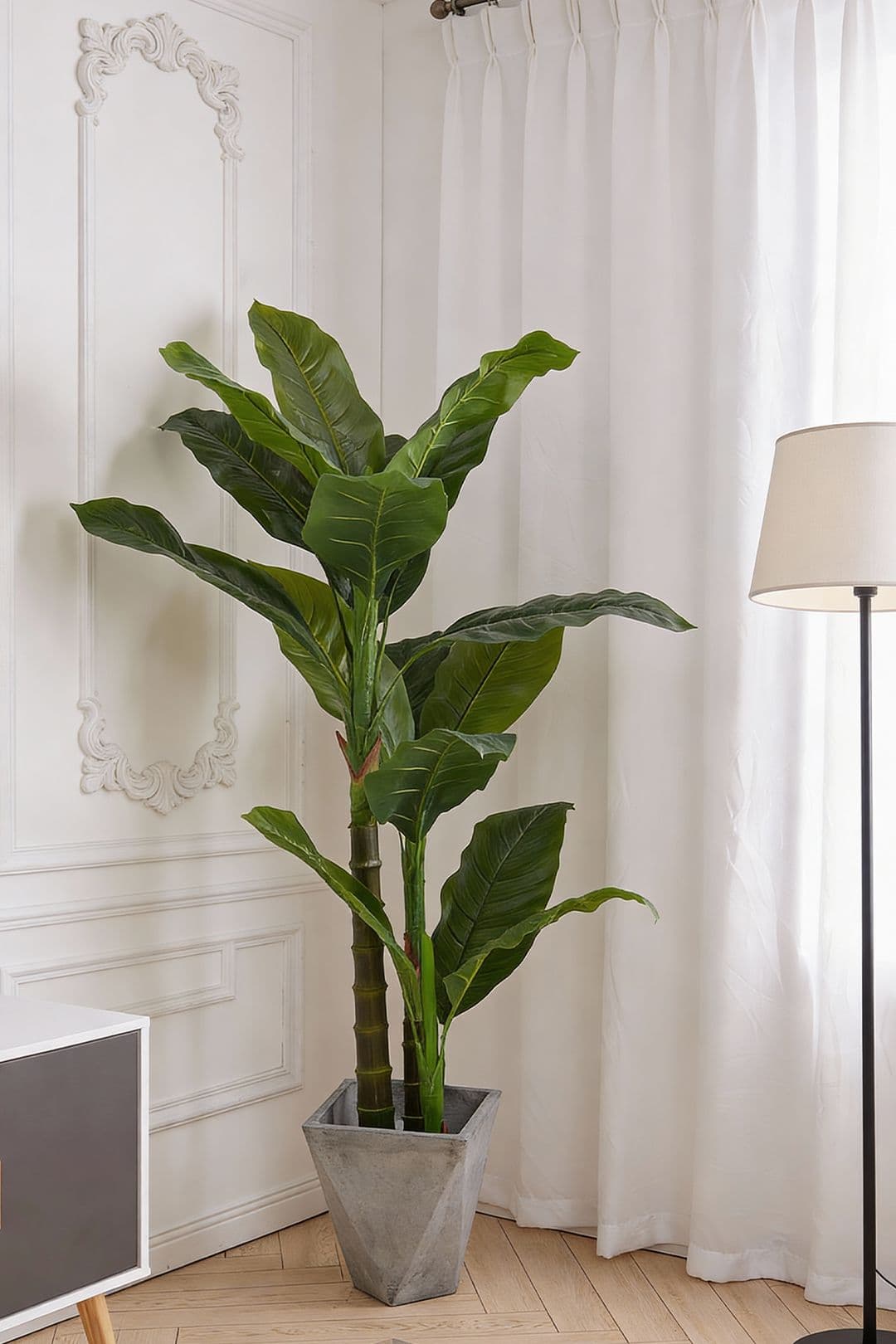 150cm Artificial Tropical Plant with Plastic Flowerpot Home and Office Plant Decoration