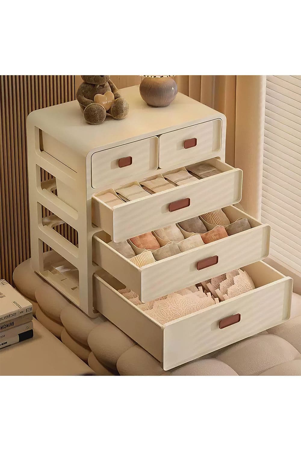 Underwear Storage Drawer Organizer 5 Drawers Clothes Storage Box