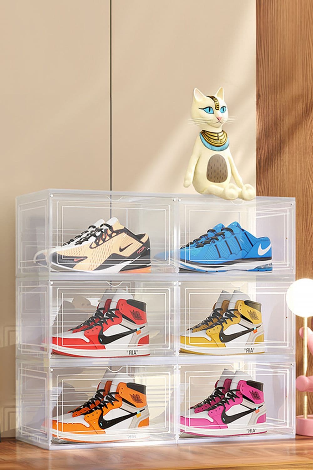 6-Tier Transparent Stackable Shoe Storage Box