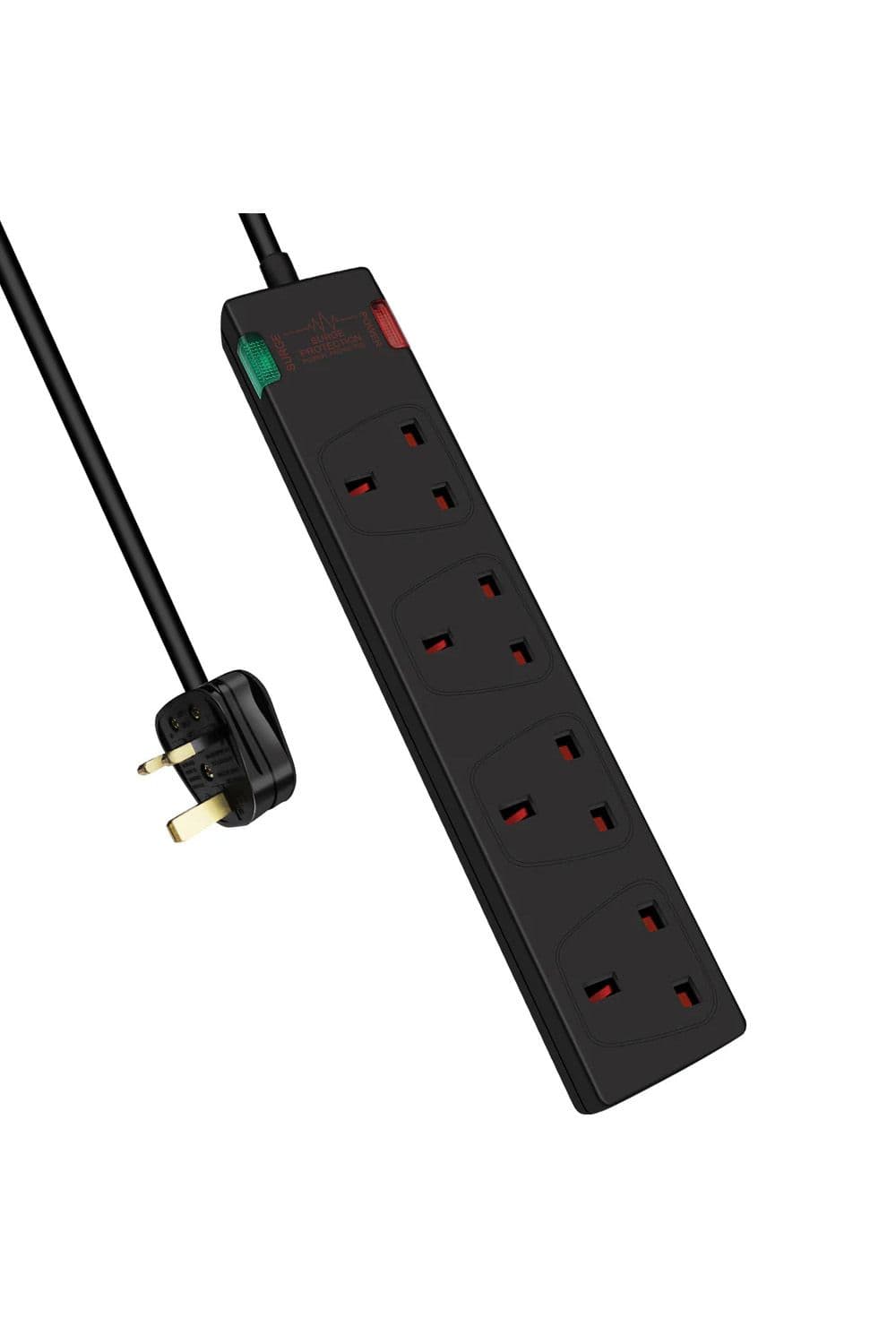 Multi Plug Outlet Extender with 2M Cable and Surge Protector
