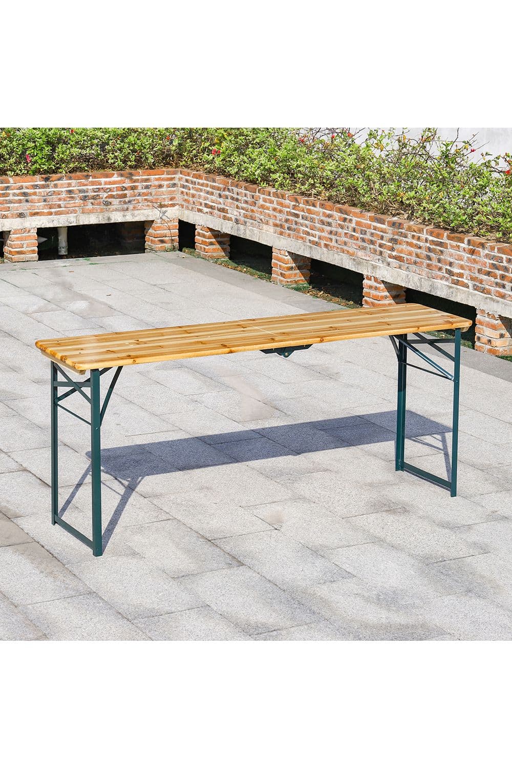 Rustic Fir Wood Folding Garden Table