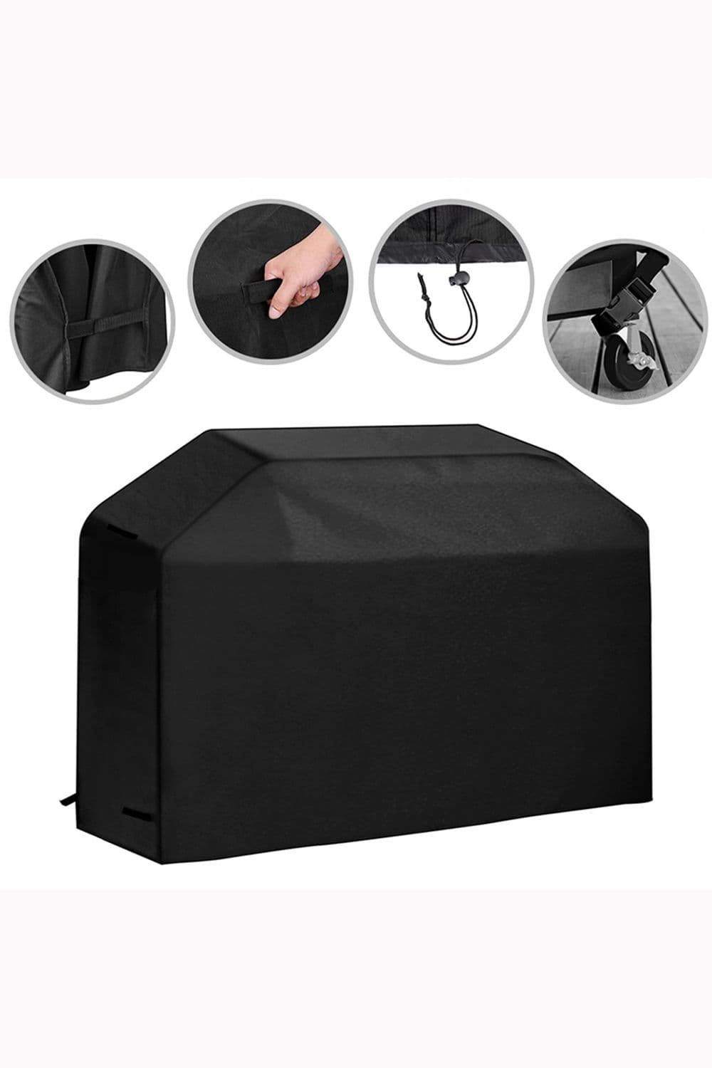 Rectangular Dust-Proof Furniture Cover BBQ Grill Cover, 163cm W x 61cm D x 122cm H