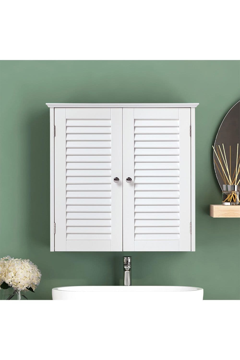 White Shutter Hanging Cabinet