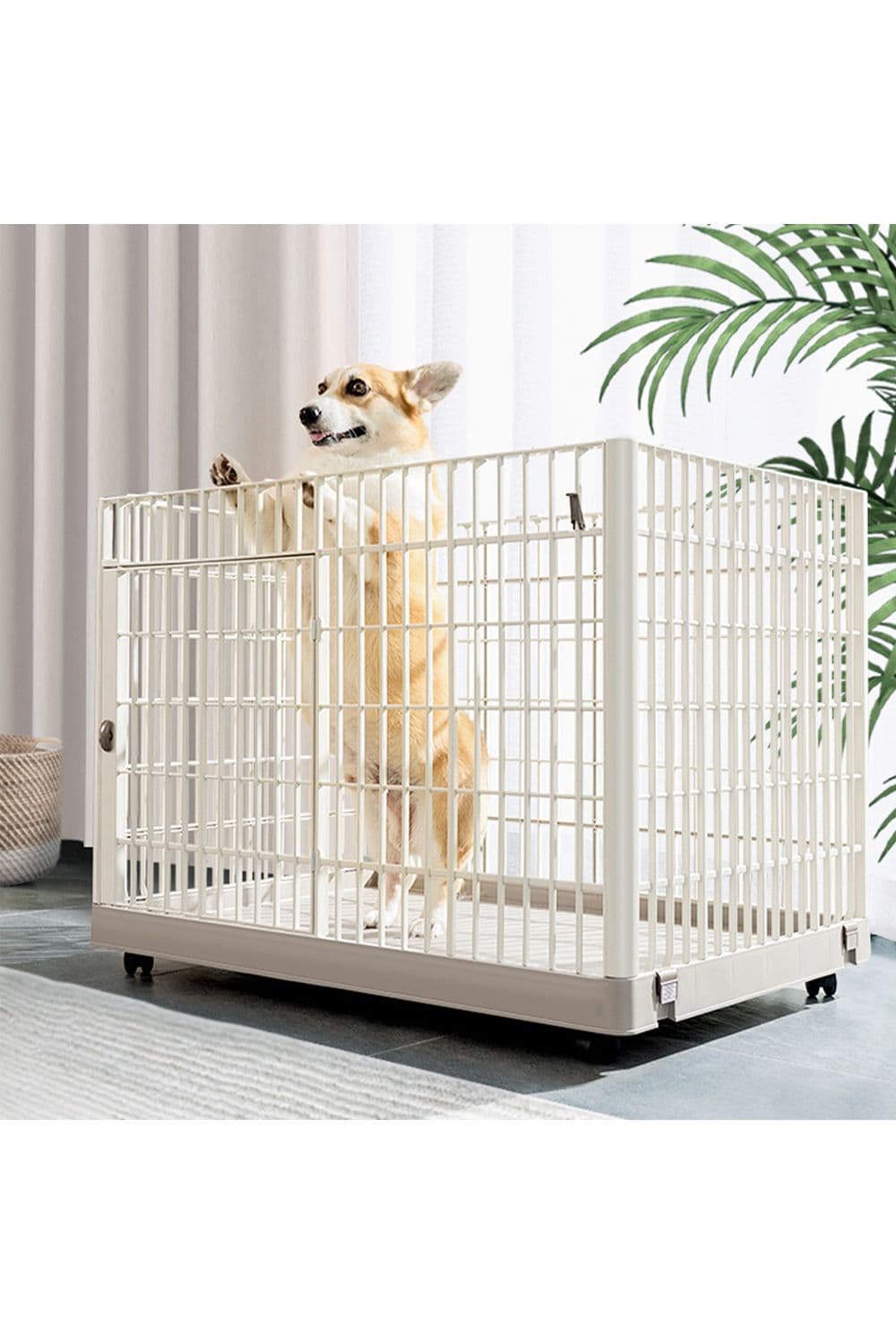 Dog Cage with Toilet Plate