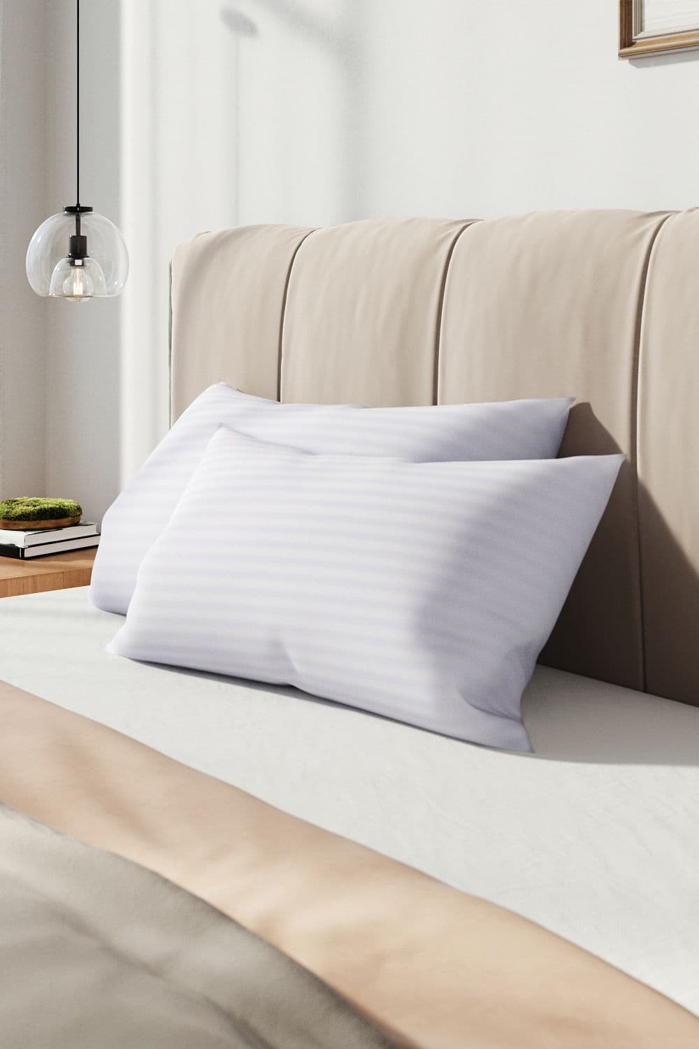 2-Pack 600 Grams Stripe Washable Pillow Insert